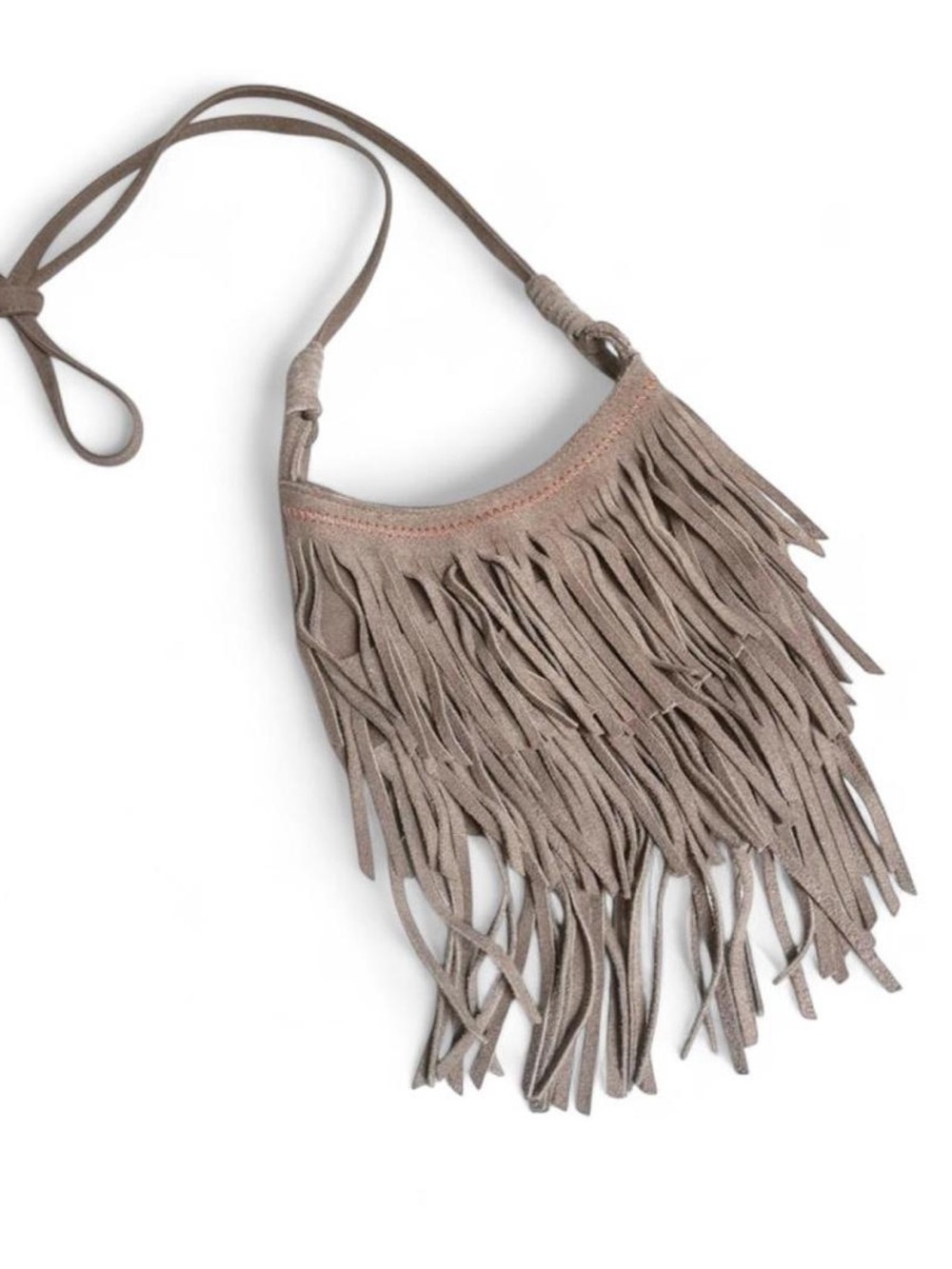 2013 Vintage American Eagle | Leather Suede Fringe Crossbody Mini Bag
